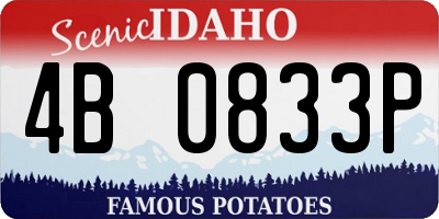 ID license plate 4B0833P