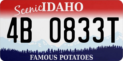 ID license plate 4B0833T