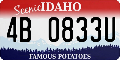 ID license plate 4B0833U