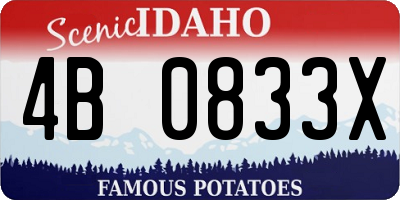 ID license plate 4B0833X