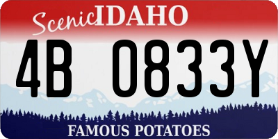ID license plate 4B0833Y