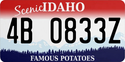 ID license plate 4B0833Z