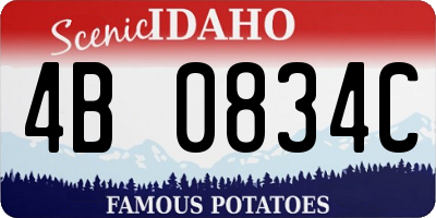 ID license plate 4B0834C