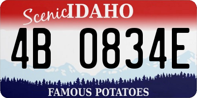 ID license plate 4B0834E
