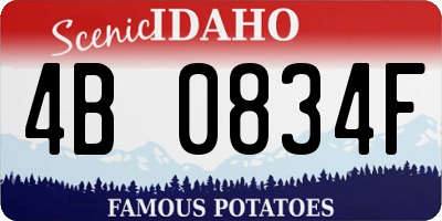 ID license plate 4B0834F