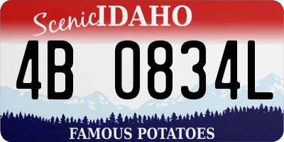 ID license plate 4B0834L