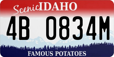 ID license plate 4B0834M