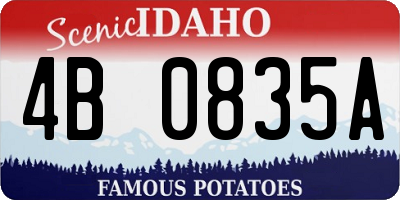 ID license plate 4B0835A