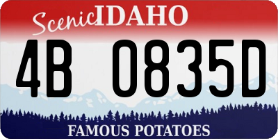 ID license plate 4B0835D