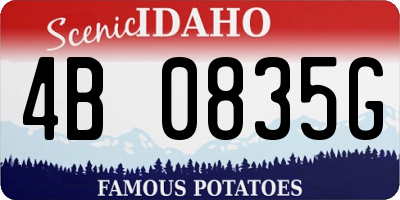 ID license plate 4B0835G