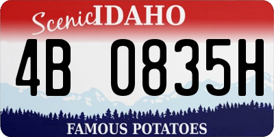 ID license plate 4B0835H