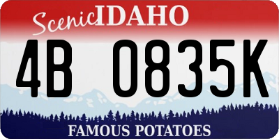ID license plate 4B0835K