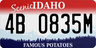 ID license plate 4B0835M