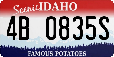 ID license plate 4B0835S