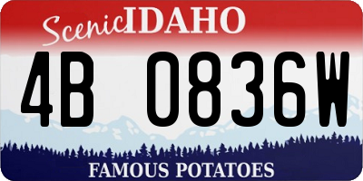 ID license plate 4B0836W