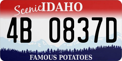 ID license plate 4B0837D