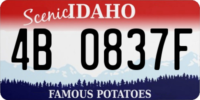 ID license plate 4B0837F