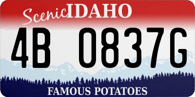 ID license plate 4B0837G