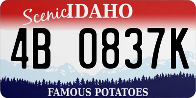 ID license plate 4B0837K