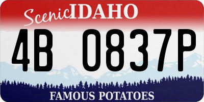 ID license plate 4B0837P