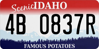 ID license plate 4B0837R