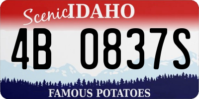 ID license plate 4B0837S