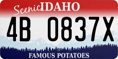 ID license plate 4B0837X