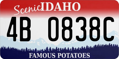ID license plate 4B0838C