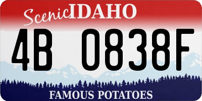 ID license plate 4B0838F