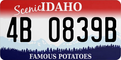 ID license plate 4B0839B
