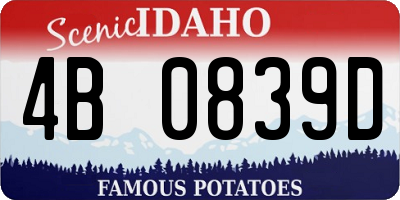 ID license plate 4B0839D