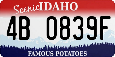 ID license plate 4B0839F