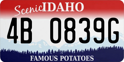 ID license plate 4B0839G