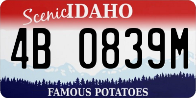 ID license plate 4B0839M