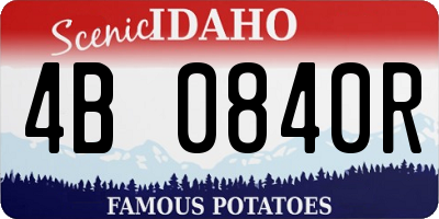 ID license plate 4B0840R