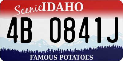 ID license plate 4B0841J