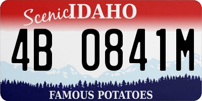 ID license plate 4B0841M