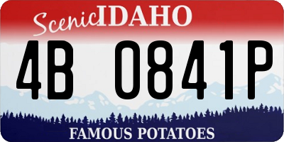 ID license plate 4B0841P