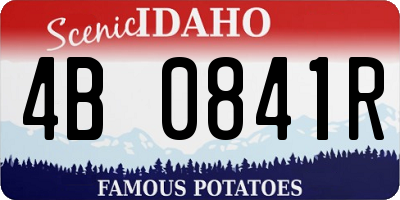 ID license plate 4B0841R