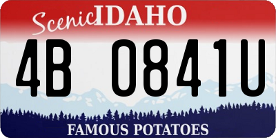 ID license plate 4B0841U