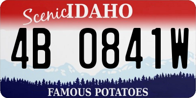 ID license plate 4B0841W