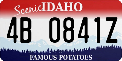 ID license plate 4B0841Z