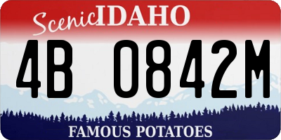 ID license plate 4B0842M