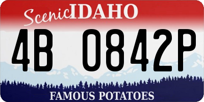 ID license plate 4B0842P