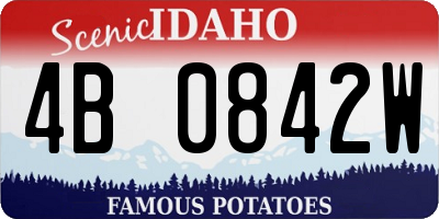 ID license plate 4B0842W