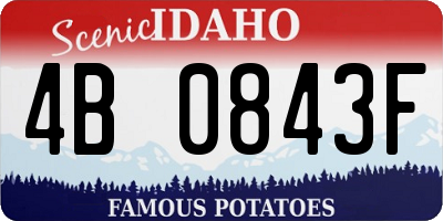 ID license plate 4B0843F