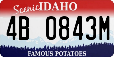 ID license plate 4B0843M