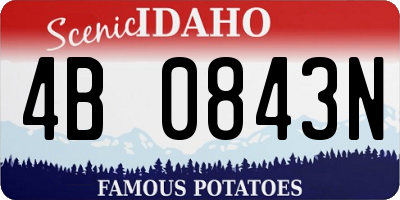ID license plate 4B0843N