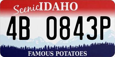 ID license plate 4B0843P