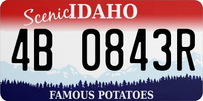 ID license plate 4B0843R